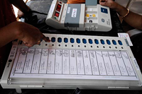 This is the picture of a voting machine	